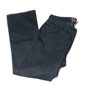 High Sierra Vintage y2k Mid Rise Embellished Pocket Denim Jeans Sz 16 Womens Bla